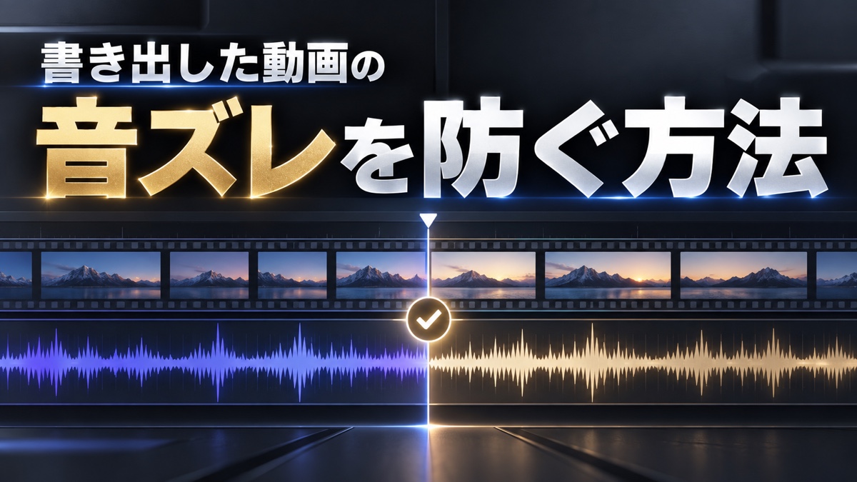 書き出した動画の音ズレを防ぐ方法